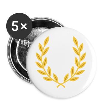 Lorbeer Pflanzen Geschenkidee Design - Buttons groß 56 mm (5er Pack) - Weiß - Vorne