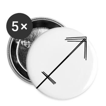 Sternzeichen Schütze handgezeichnet - Buttons groß 56 mm (5er Pack) - Weiß - Vorne