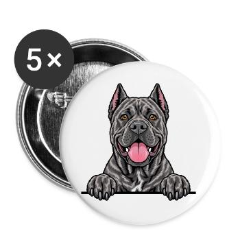 Cane Corso - Buttons groß 56 mm (5er Pack) - Weiß - Vorne