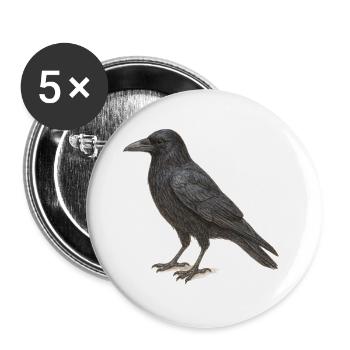 Black Crow - Buttons groß 56 mm (5er Pack) - Weiß - Vorne