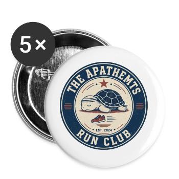 The Apathems Run Club Logo - Buttons groß 56 mm (5er Pack) - Weiß - Vorne