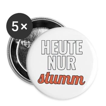 Homeoffice Geschenk für volle Meetingtage - Buttons groß 56 mm (5er Pack) - Weiß - Vorne