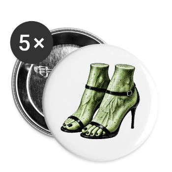 UMWERFEND WUNDERSCHÖN - Buttons groß 56 mm (5er Pack) - Weiß - Vorne