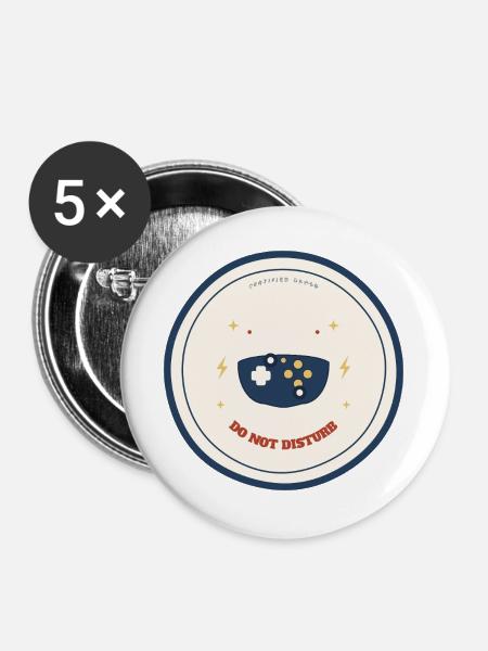 Gamer Badge Do Not Disturb Controller - Buttons groß 56 mm (5er Pack) - Weiß