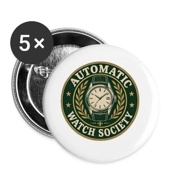 Automatik Uhr Mechanische Watch - Buttons groß 56 mm (5er Pack) - Weiß - Vorne