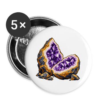 Geteilte Geodenlandschaft - Buttons groß 56 mm (5er Pack) - Weiß - Vorne
