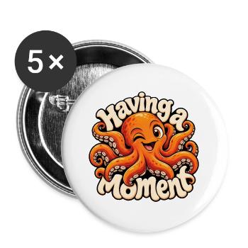 KRAKE - Buttons groß 56 mm (5er Pack) - Weiß - Vorne