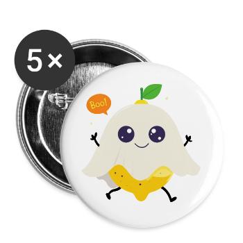Süßer Zitronengeist - Buttons groß 56 mm (5er Pack) - Weiß - Vorne