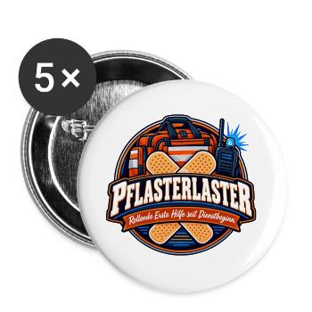 Pflasterlaster Erste Hilfe Badge - Buttons groß 56 mm (5er Pack) - Weiß - Vorne