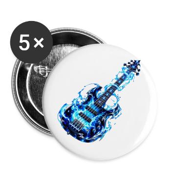 Frostfeuer-Basspuls - Buttons groß 56 mm (5er Pack) - Weiß - Vorne