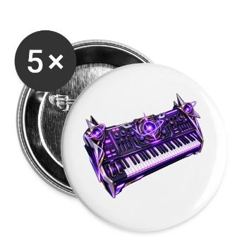 Cosmic Core Synth - Buttons groß 56 mm (5er Pack) - Weiß - Vorne