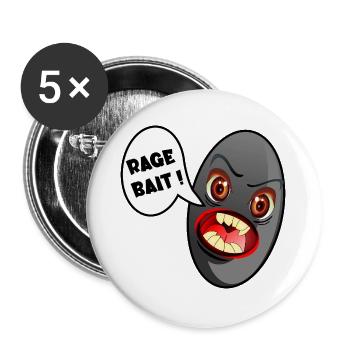 Olive Emotionen, Soziale Medien - Buttons groß 56 mm (5er Pack) - Weiß - Vorne