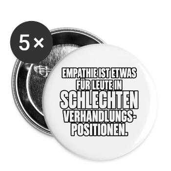 Empathie in Verhandlungssituationen - Buttons groß 56 mm (5er Pack) - Weiß - Vorne
