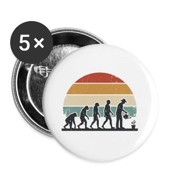 Evolution Gardening Gardening Gardening Gardening - Buttons groß 56 mm (5er Pack) - Weiß - Vorne