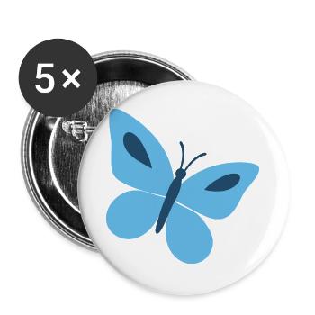 Schmetterling Insektenmotiv Design Insekt - Buttons groß 56 mm (5er Pack) - Weiß - Vorne