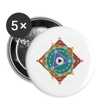 Kreisförmiger 16-Step-Sequenzer, vier Rhythmen - Buttons groß 56 mm (5er Pack) - Weiß - Vorne