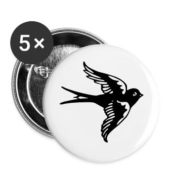 Sparrow - Buttons large 2.2''/56 mm (5-pack) - white - Front