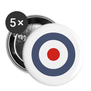 Mod Target Fussball Football World Champion - Buttons large 2.2''/56 mm (5-pack) - white - Front