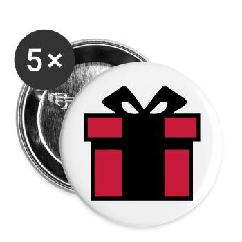 Gift - Buttons large 2.2''/56 mm (5-pack) - white - Front