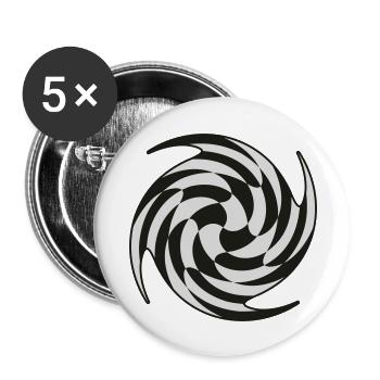 Swirl chess - Buttons groß 56 mm (5er Pack) - Weiß - Vorne