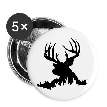 deer doe - Buttons large 2.2''/56 mm (5-pack) - white - Front