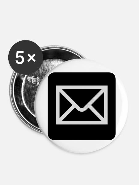 posten - Buttons groß 56 mm (5er Pack) - Weiß