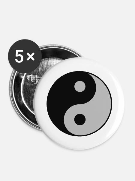 yingyang - Buttons groß 56 mm (5er Pack) - Weiß