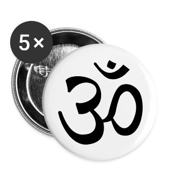 Om - Buttons groß 56 mm (5er Pack) - Weiß - Vorne