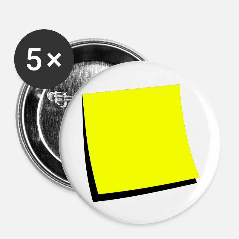 sticky note - add text - Buttons large 2.2''/56 mm (5-pack) - white