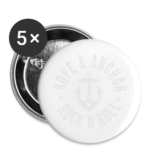 HOPE & ANCHOR-Rock´n´Roll - Buttons groß 56 mm (5er Pack)