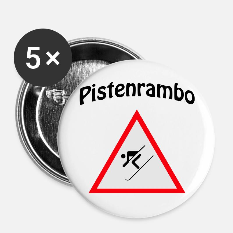 Piste Rambo - Buttons large 2.2''/56 mm (5-pack) - white