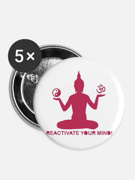 reaktivateyourmind04 - Buttons groß 56 mm (5er Pack) - Weiß
