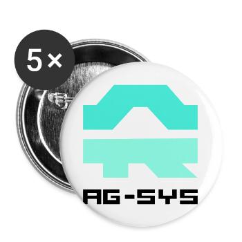 ag systems - Buttons large 2.2''/56 mm (5-pack) - white - Front