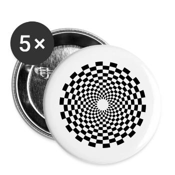 psychedelic_circle - Buttons groß 56 mm (5er Pack) - Weiß - Vorne