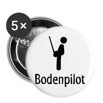 bodenpilot_picto - Buttons groß 56 mm (5er Pack) - Weiß - Vorne