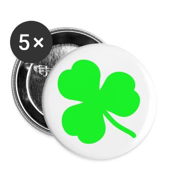 kleeblatt_2 - Buttons large 2.2''/56 mm (5-pack) - white - Front