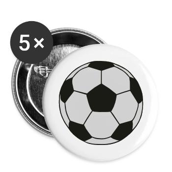 Football - Buttons large 2.2''/56 mm (5-pack) - white - Front