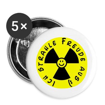 03_ausstrahlung - Buttons groß 56 mm (5er Pack) - Weiß - Vorne