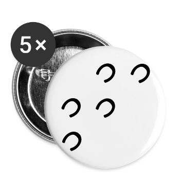 mark_horse_8 - Buttons large 2.2''/56 mm (5-pack) - white - Front
