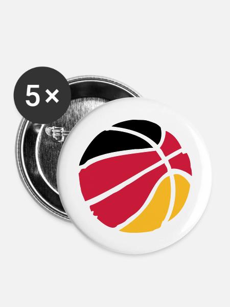 Basketball - Buttons large 2.2''/56 mm (5-pack) - white
