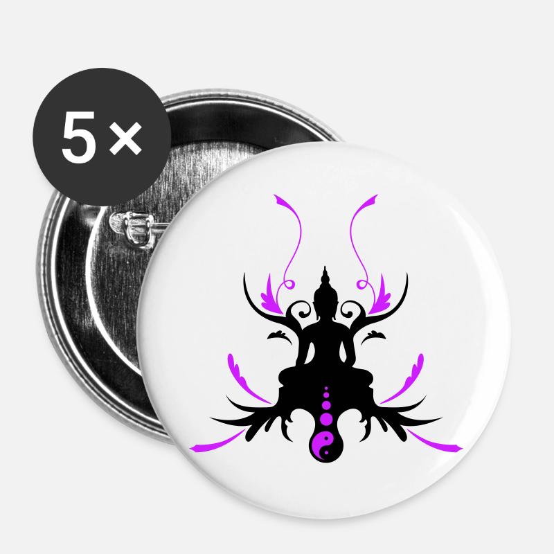 buddha_2f - Buttons large 2.2''/56 mm (5-pack) - white