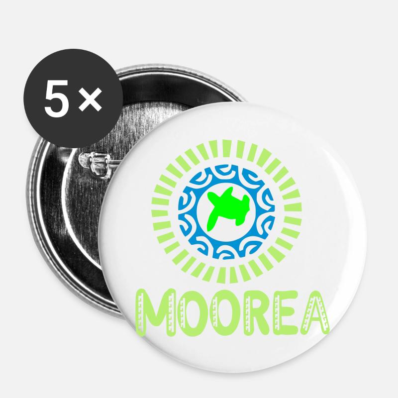 Moorea - Buttons large 2.2''/56 mm (5-pack) - white