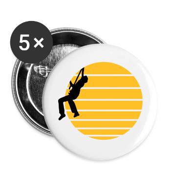 Kletterer - Buttons groß 56 mm (5er Pack) - Weiß - Vorne