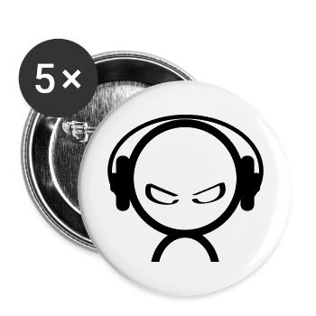 dj - Buttons large 2.2''/56 mm (5-pack) - white - Front