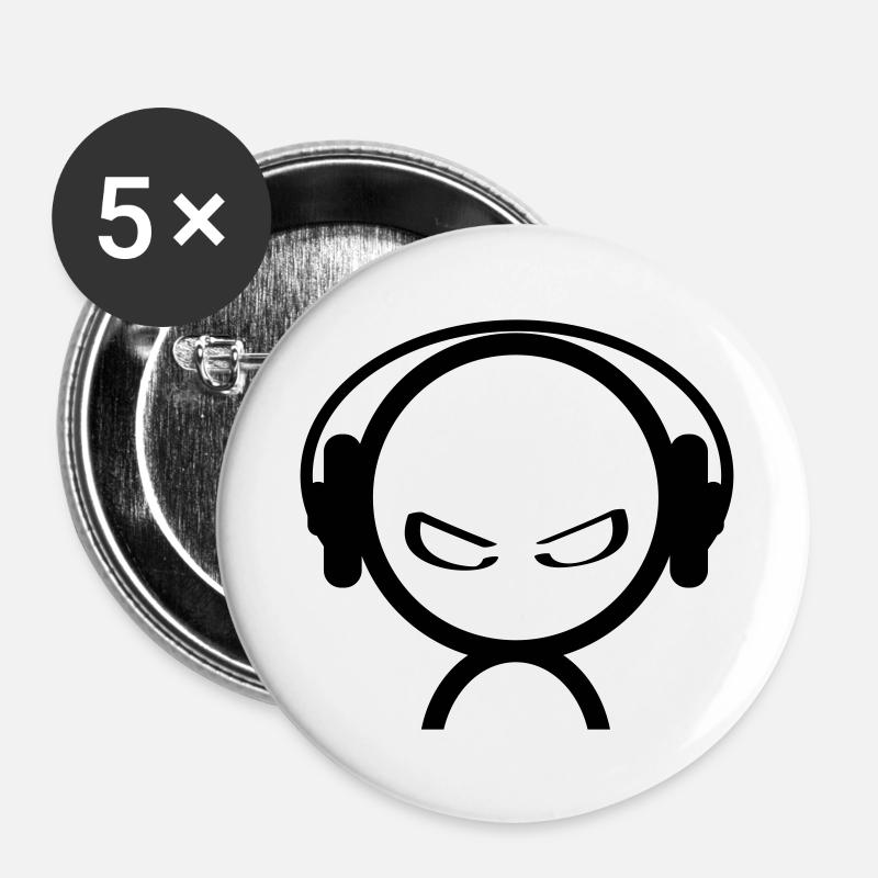 dj - Buttons large 2.2''/56 mm (5-pack) - white