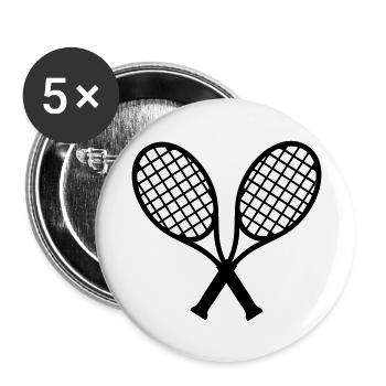 Tennis - Buttons groß 56 mm (5er Pack) - Weiß - Vorne