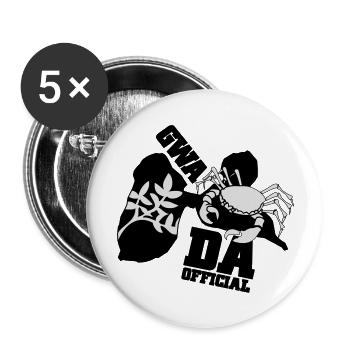 gwada-official-crabe - Lot de 5 grands badges (56 mm) - blanc - Devant