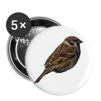 Spatz2 - Buttons groß 56 mm (5er Pack) - Weiß - Vorne