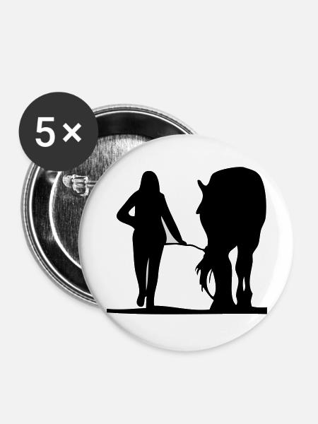 führen - Buttons groß 56 mm (5er Pack) - Weiß