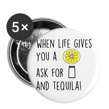 whenlifegivesu - Buttons groß 56 mm (5er Pack) - Weiß - Vorne